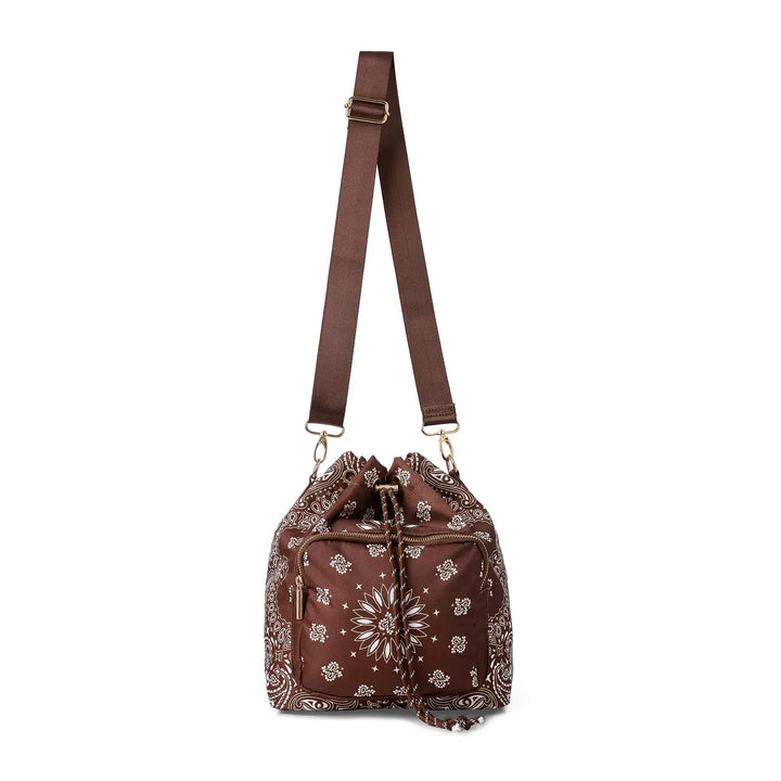 Bandana Print Bucket Bag -Harley Walnut Bandana