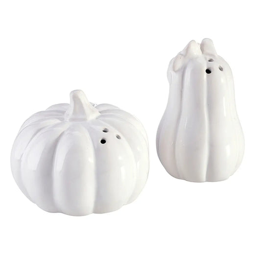 Ceramic Salt + Pepper Shakers - Pumpkin + Gourd
