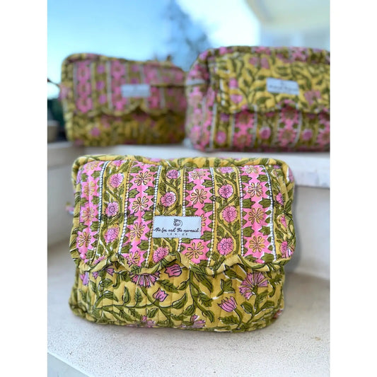 Large Block Printed Travel Bags