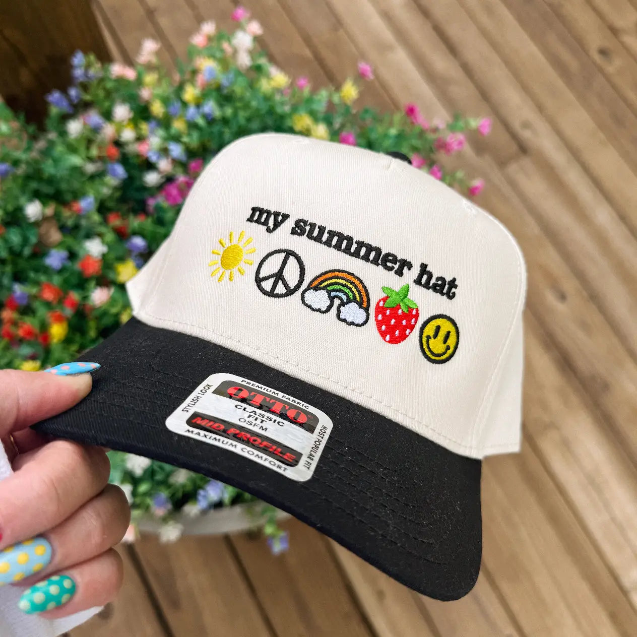 My Summer Icons Trucker Hat - Cream/Black