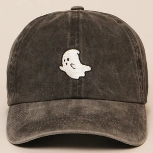 Ghost Embroidered Ball Cap