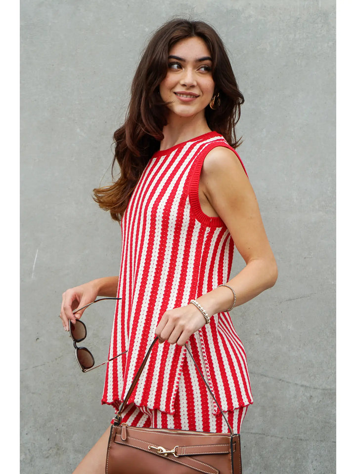 Coastal Stripe Knit Tank