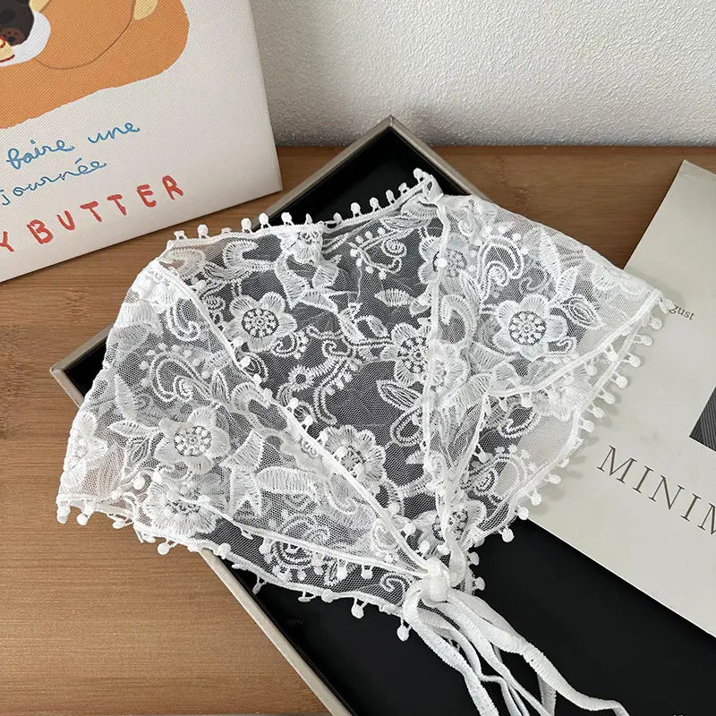Vintage Floral Lace Bandana