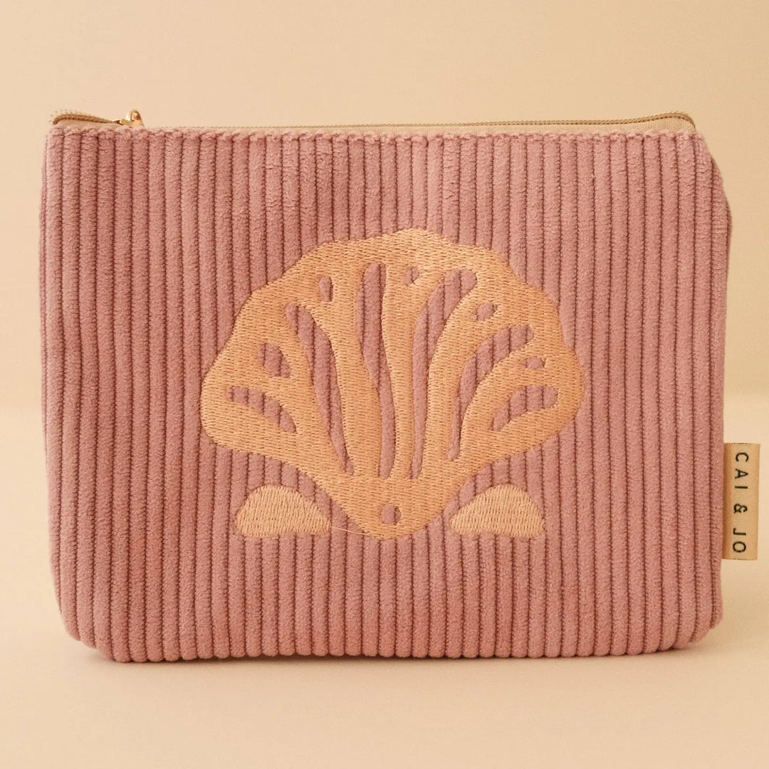 Corduroy Pouch in Island Pink