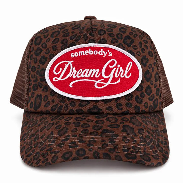 Somebody’S Dream Girl Leopard Trucker Hat