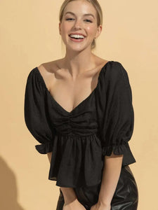 Black Babydoll Top