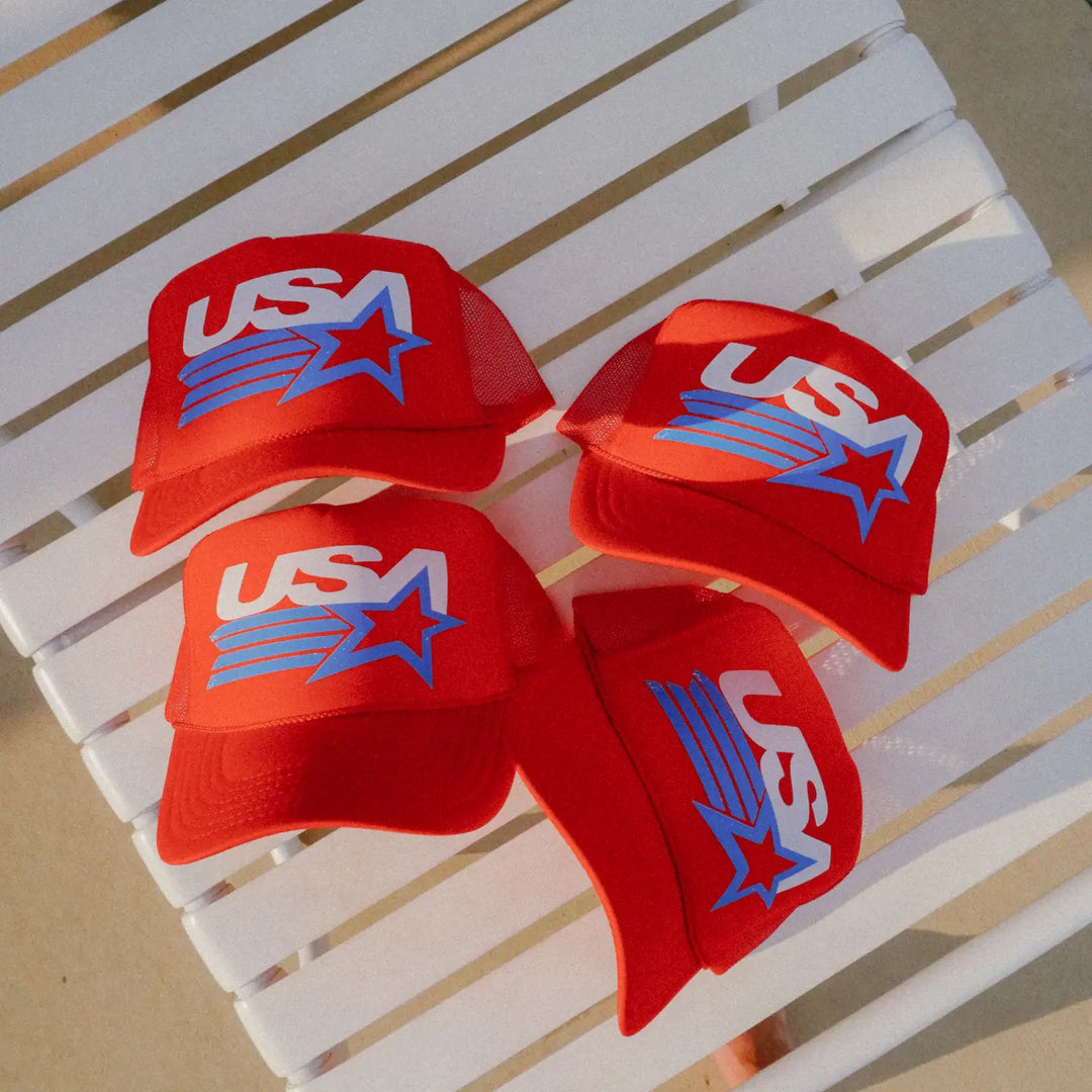 Vintage USA America Foam Trucker Hat