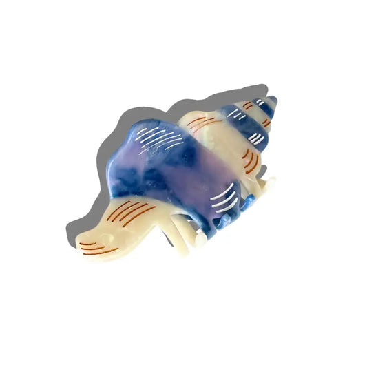 Hand-Painted Conch Shell Claw Hair Clip