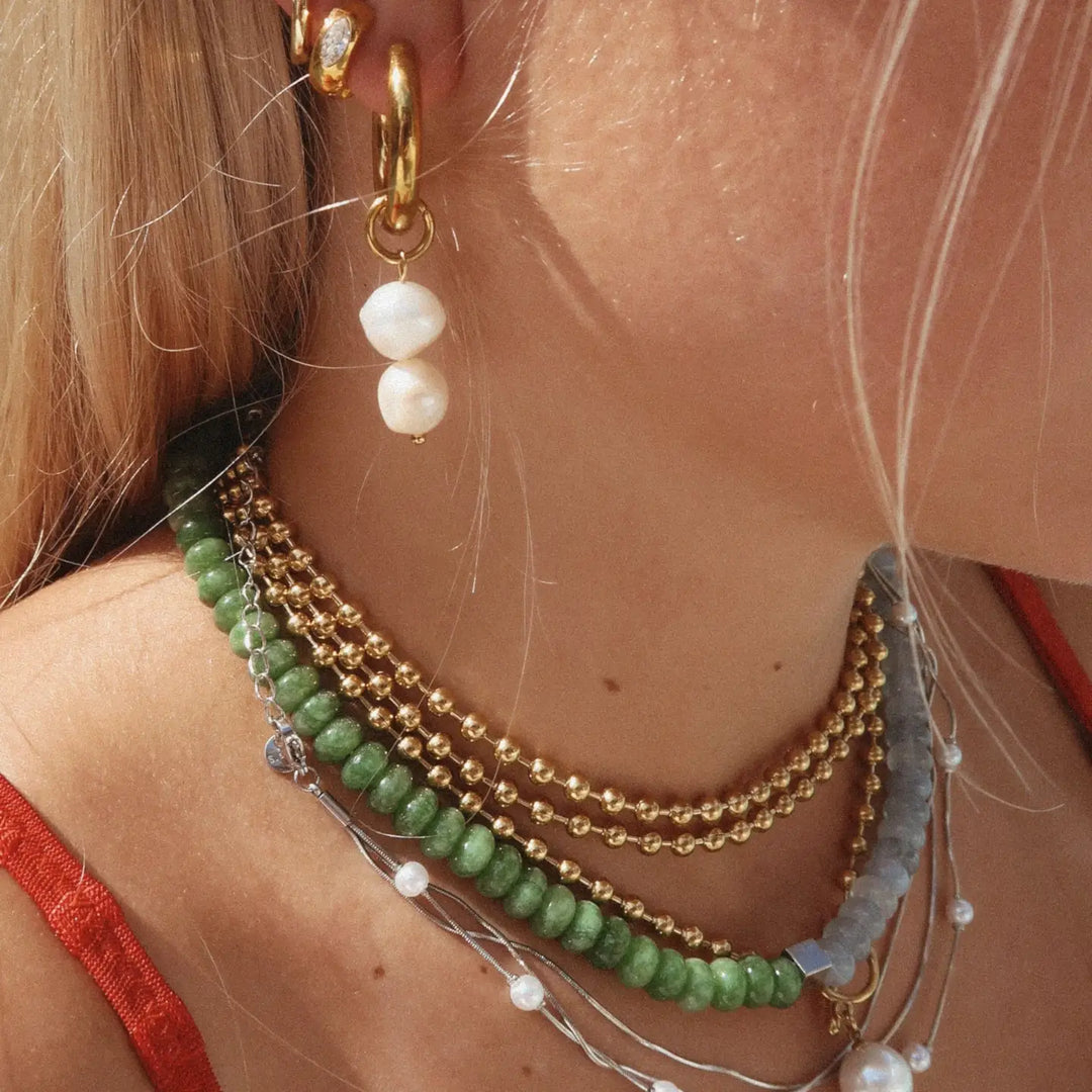 Jamie Beaded Necklace : Hypoallergenic and Water Resistant