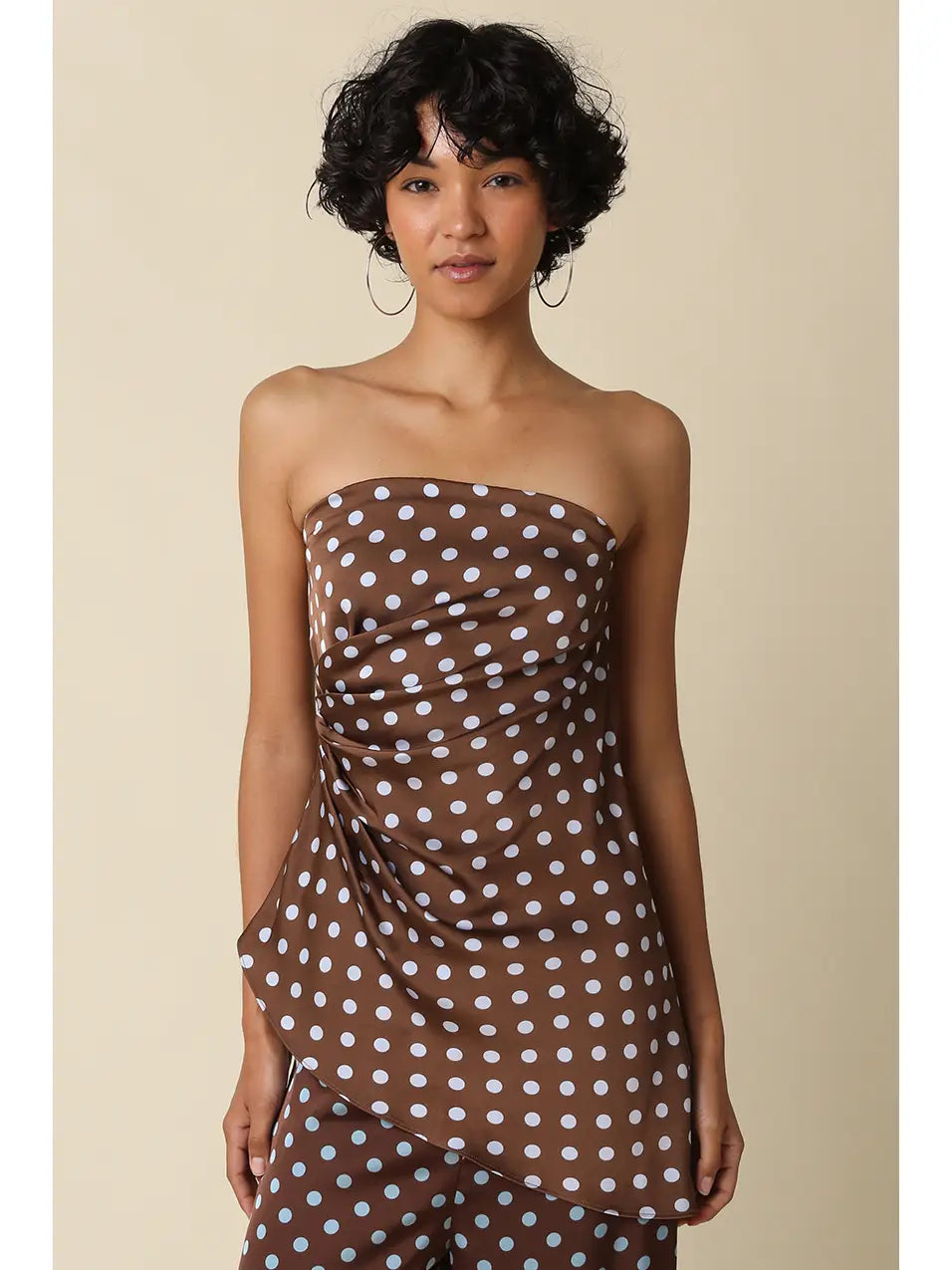Coco Polka Dot Strapless Top
