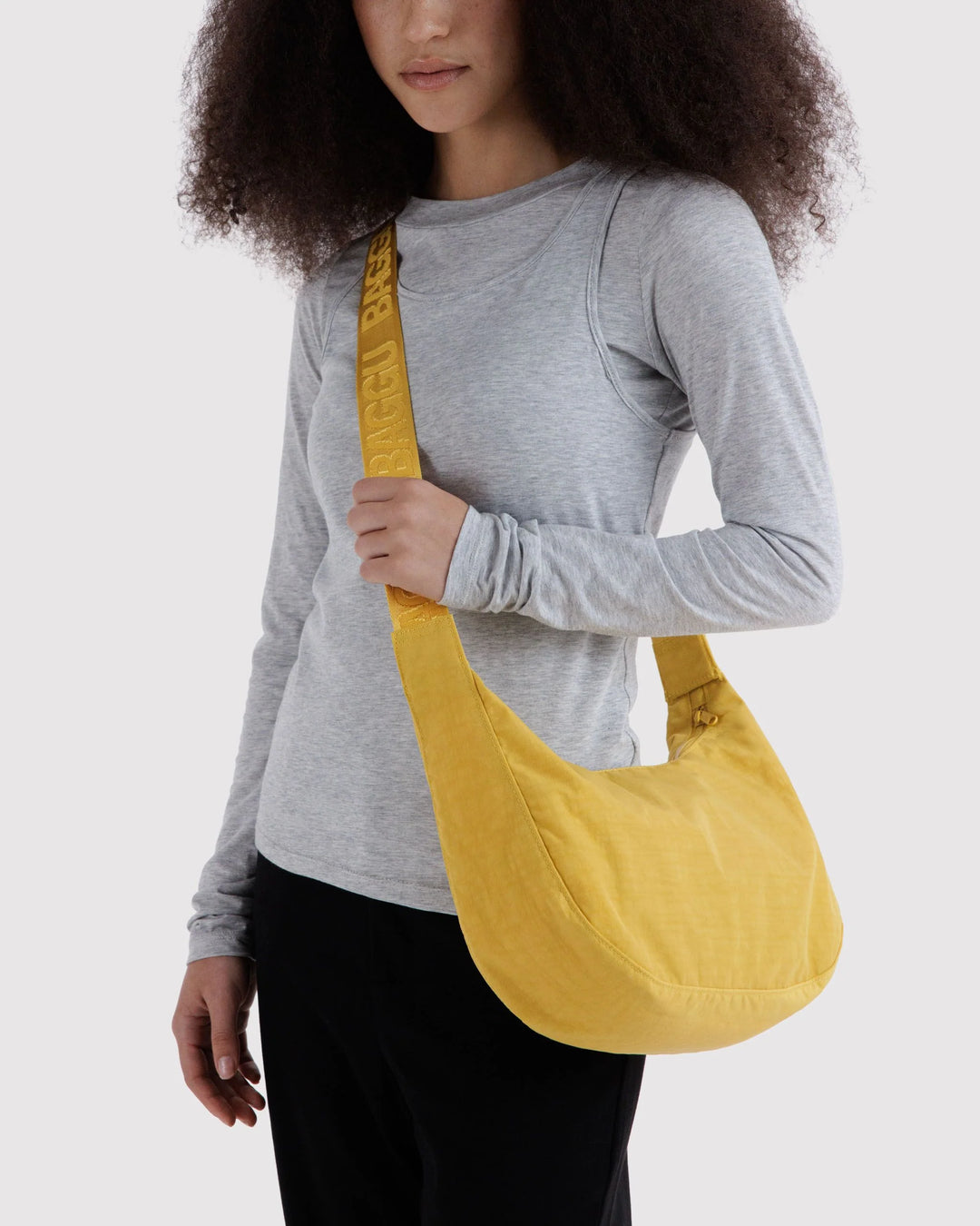 Sunflower Baggu Medium Nylon Crescent Bag
