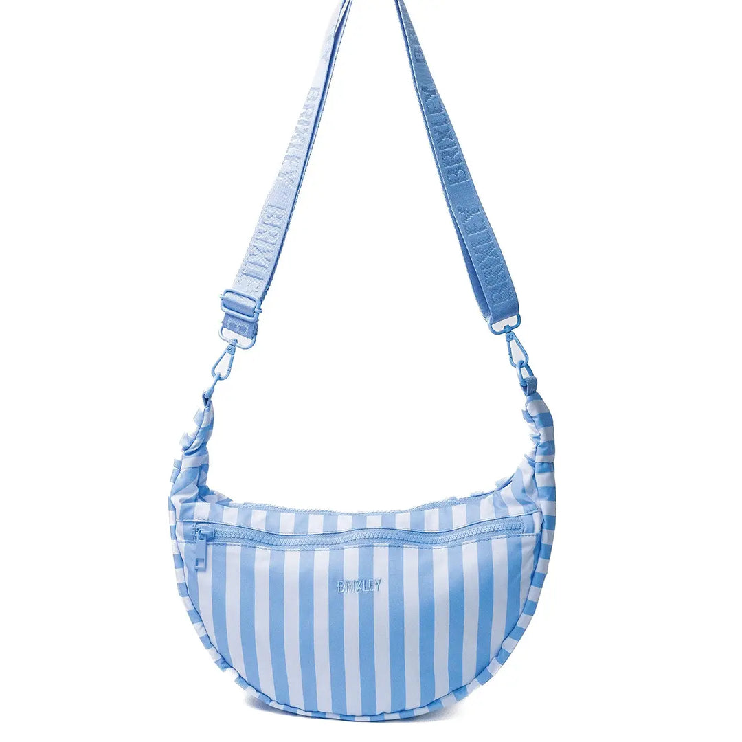 Harbor Stripe Crescent Bag | Brixley