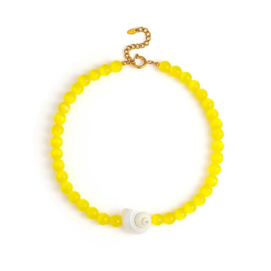 Beachside Shell Beaded Necklace – Bold Statement Strand