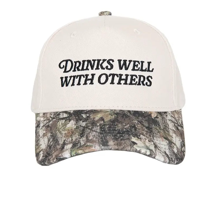 Drinks Well with Others Vintage Trucker Hat