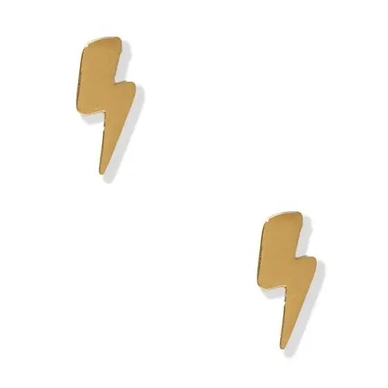 Screwback Stud Earrings - Lightning Bolt