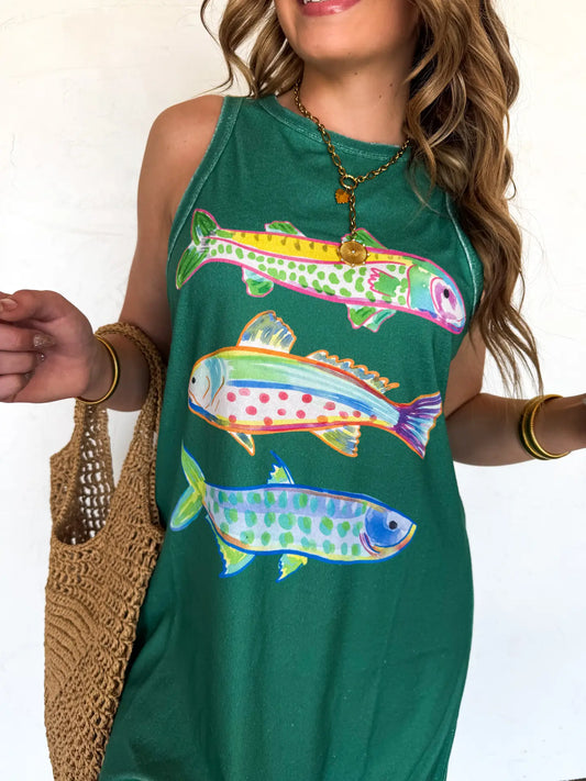Gone Fishin' Terry Dress