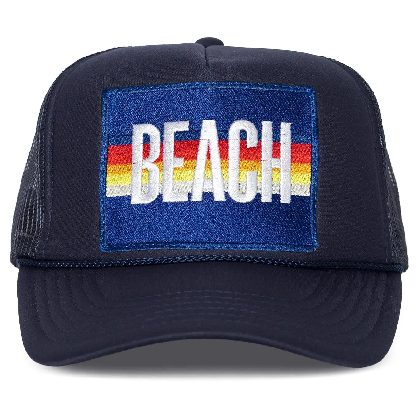Beach Trucker Hat in Navy