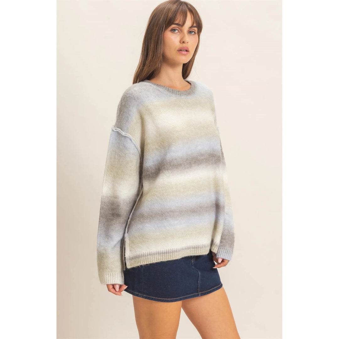 Gradient Crew Neck Sweater