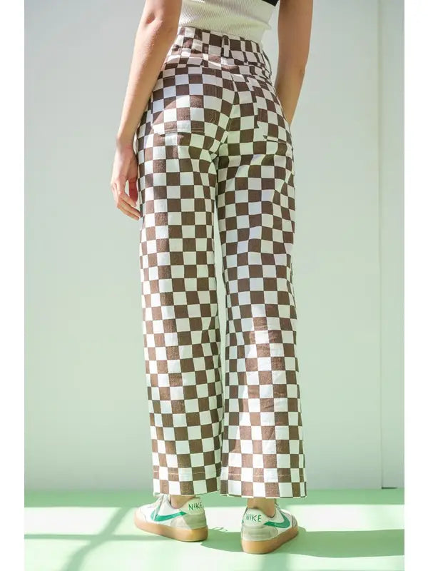 Checkered Pants in Cinnamon