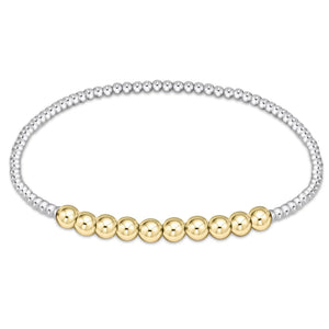 Classic Beaded Bliss 2mm Bead Bracelet 4mm - Mixed Metal eNewton