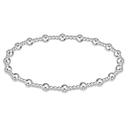 Classic Sincerity Pattern 4mm Bead Bracelet - Sterling eNewton