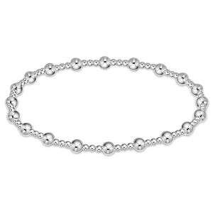 Classic Sincerity Pattern 4mm Bead Bracelet - Sterling eNewton