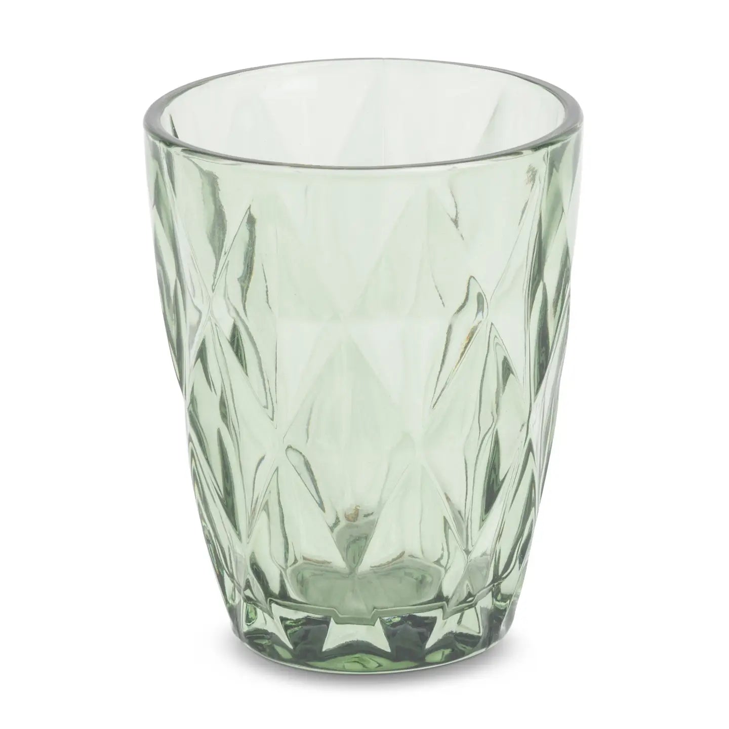 9oz Diamond Dof Glass Green