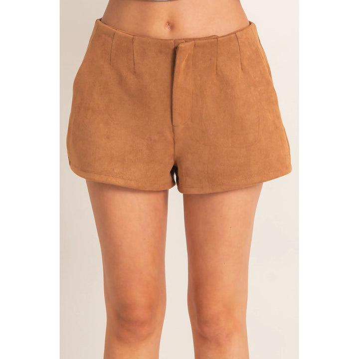 High Waist Suede Shorts