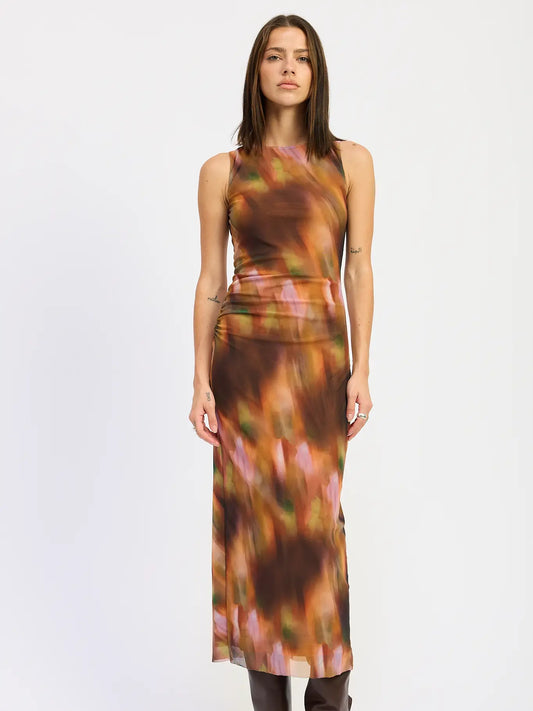 Autumn Sunset Mesh Dress