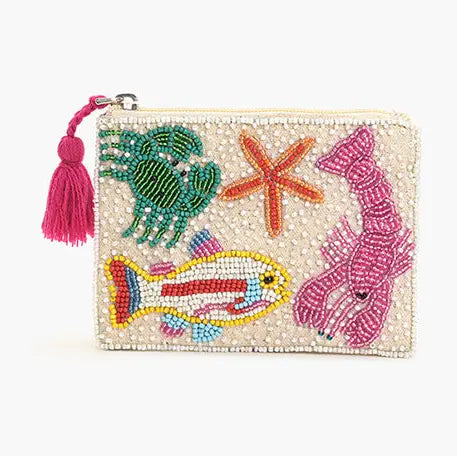 Underwater Tales Beaded Coin Pouch