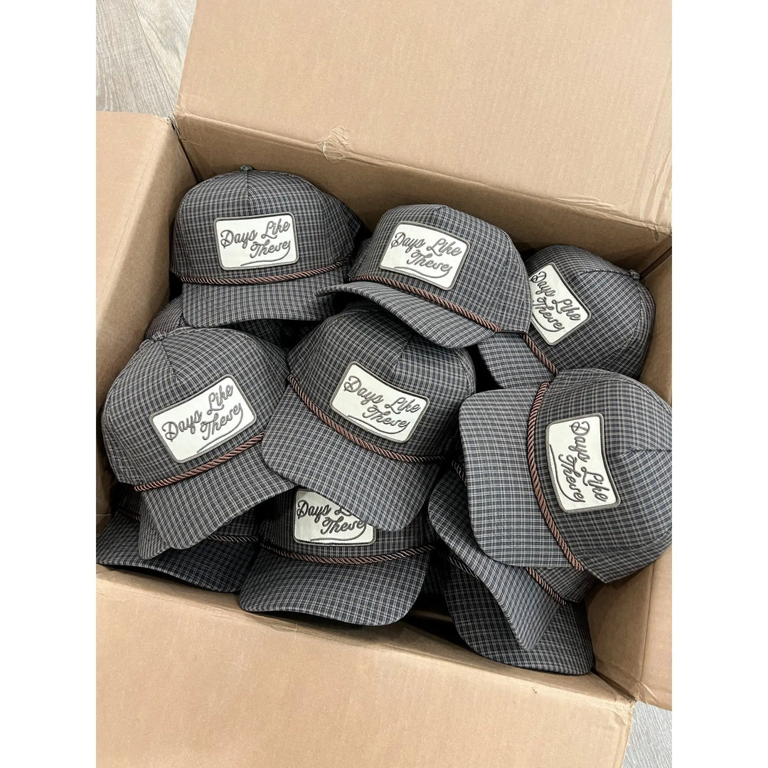 Days Like These Plaid Patch Hat Fall Hat