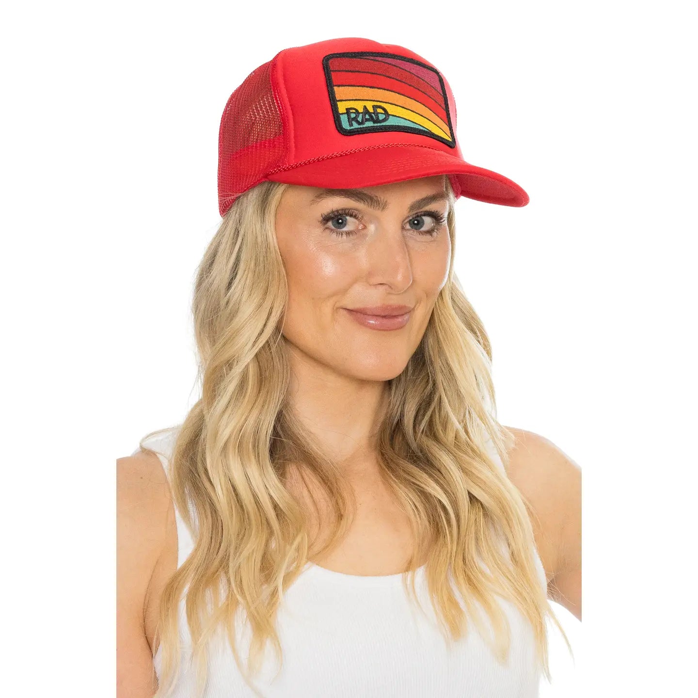 Rad Hat Trucker Hat in Red