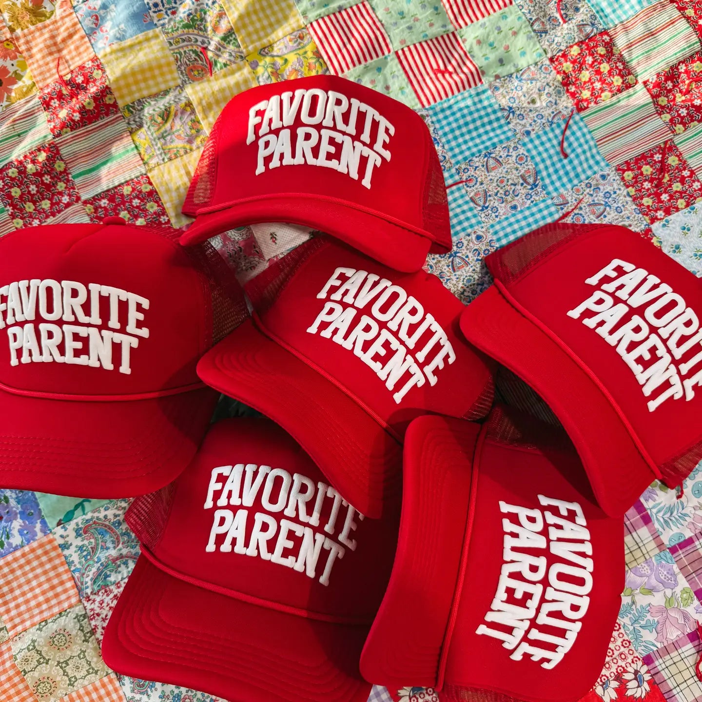 Favorite Parent Trucker Hat - Red