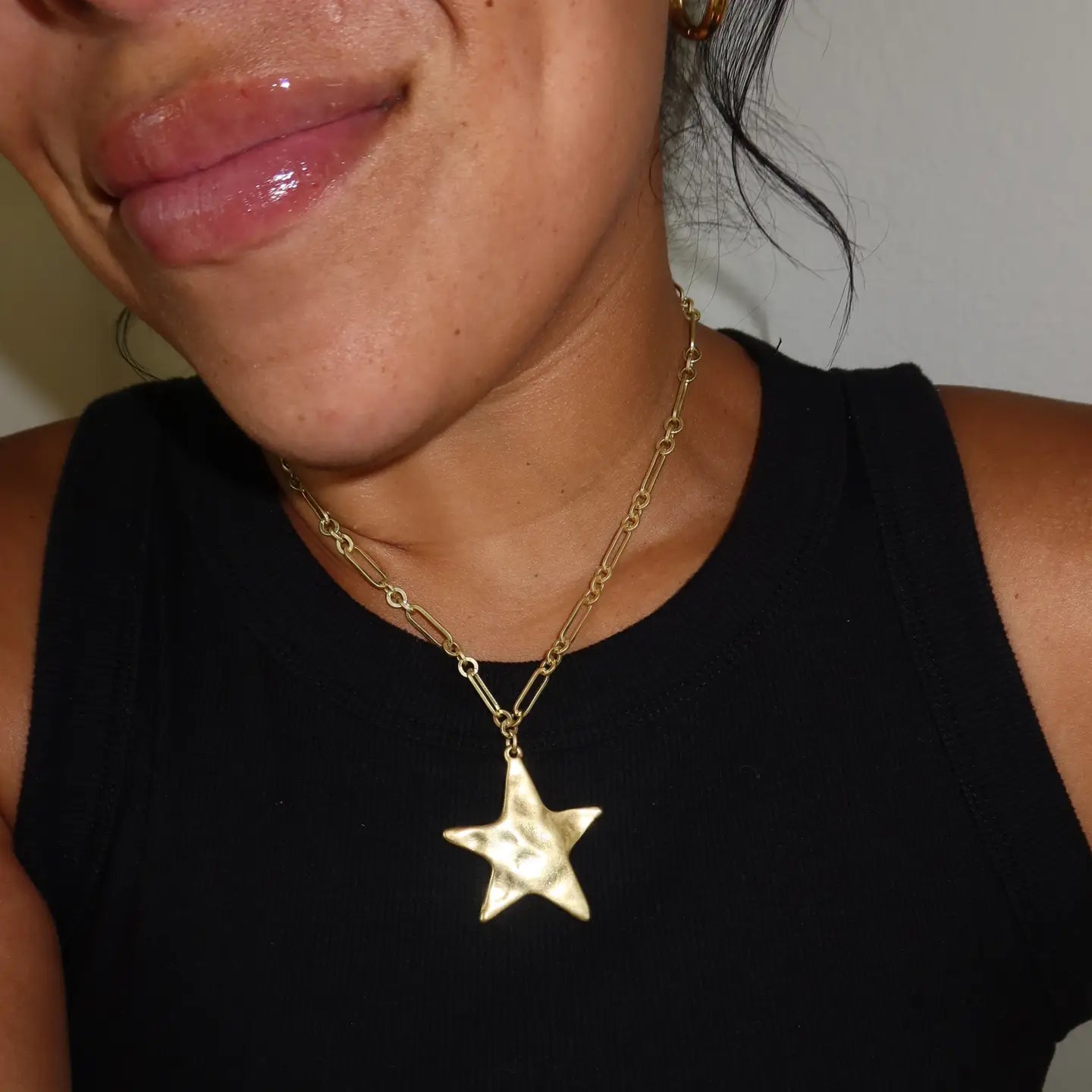 Hammered Star Necklace