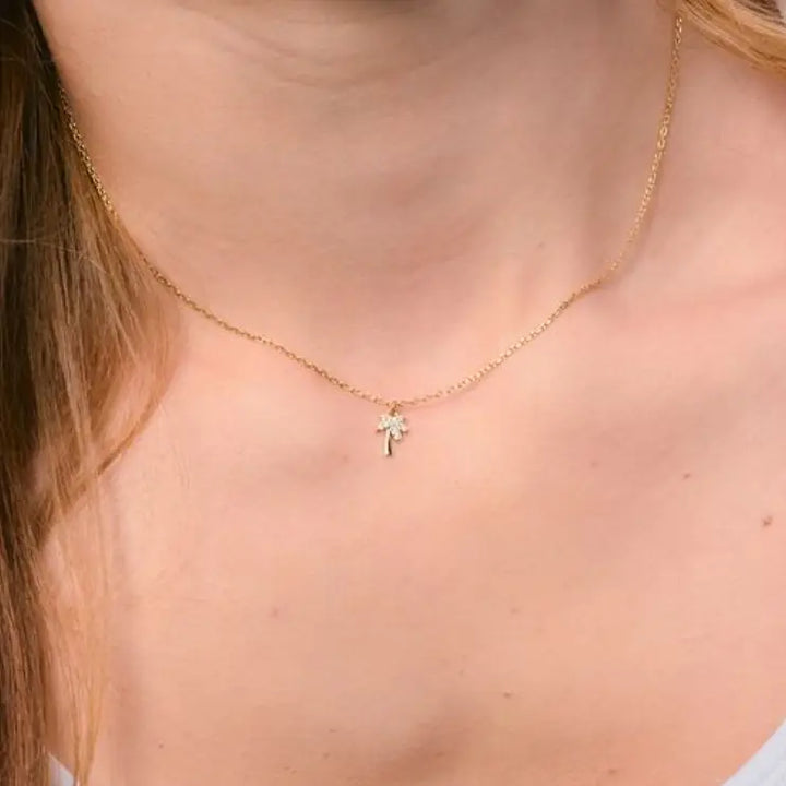 Golden Palm Tree Necklace