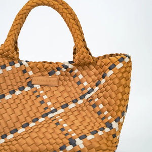 Camel Multi Woven Tote - Parker and Hyde
