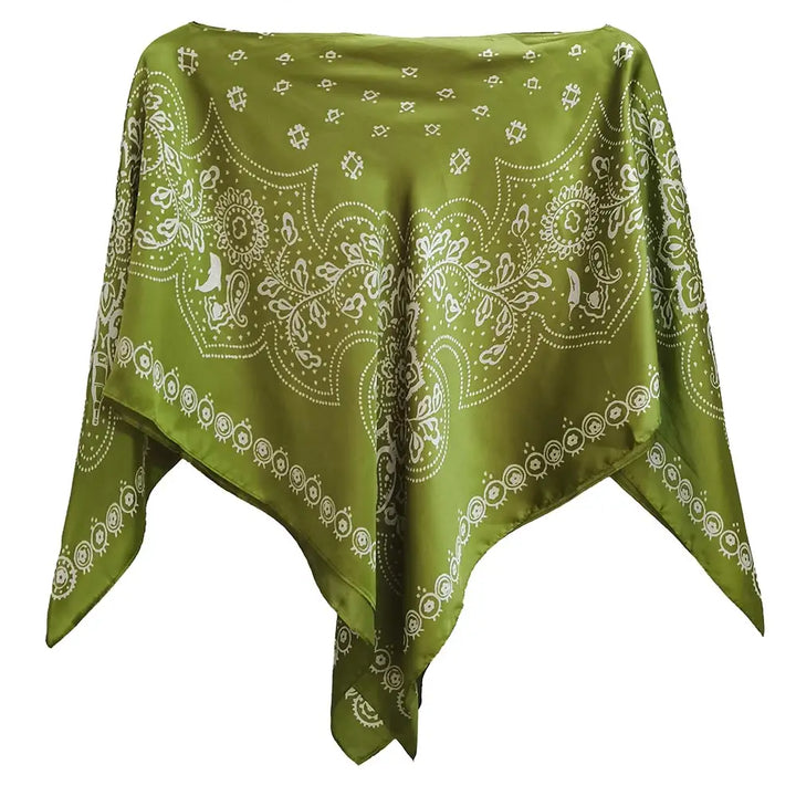 Bandana Paisley Print Scarf Poncho