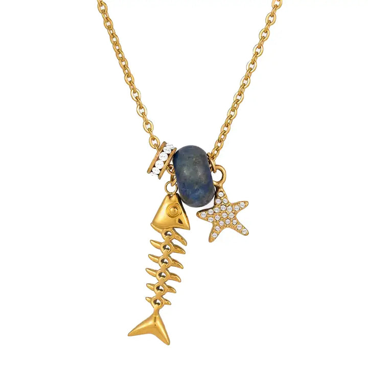 Seastar Fishbone Necklace Water Resistant
