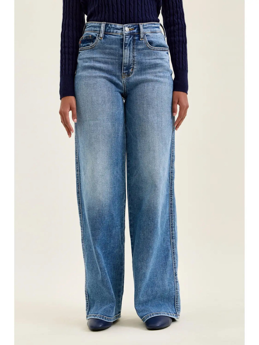Hw "Angelina" Column Straight Md Classic Soft Indigo