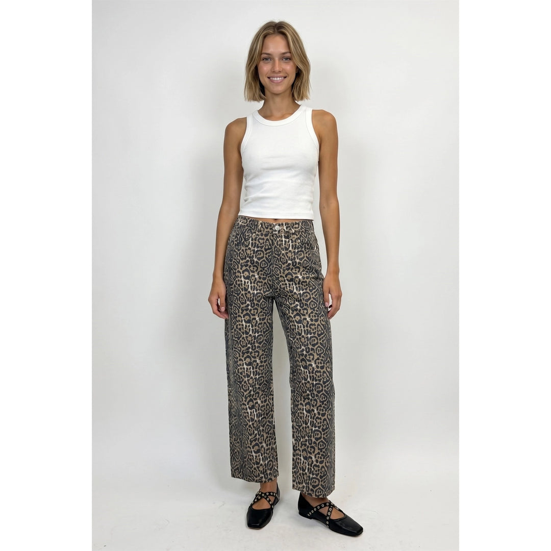 Leopard Cotton Pants