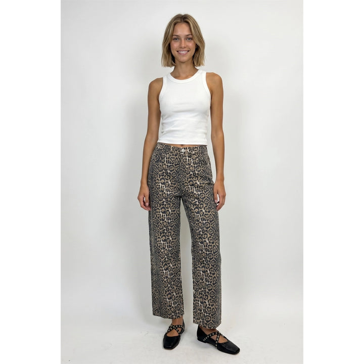 Leopard Cotton Pants