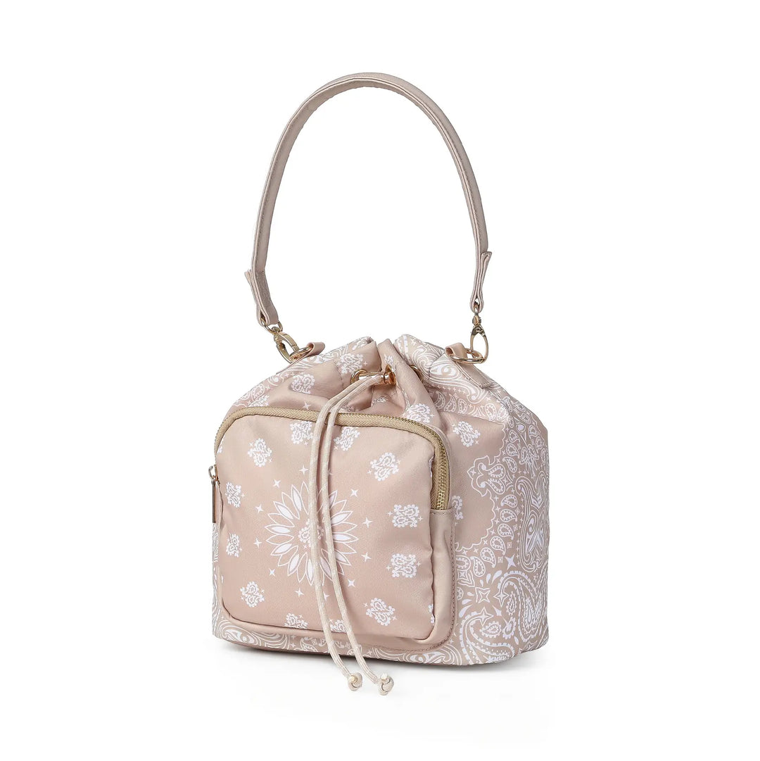 Bandana Print Bucket Bag -Harley Buff Bandana