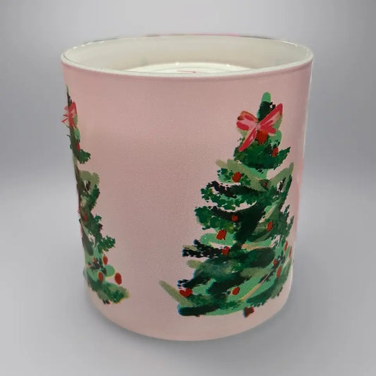 Pink Christmas Tree Candle- Pink Pine