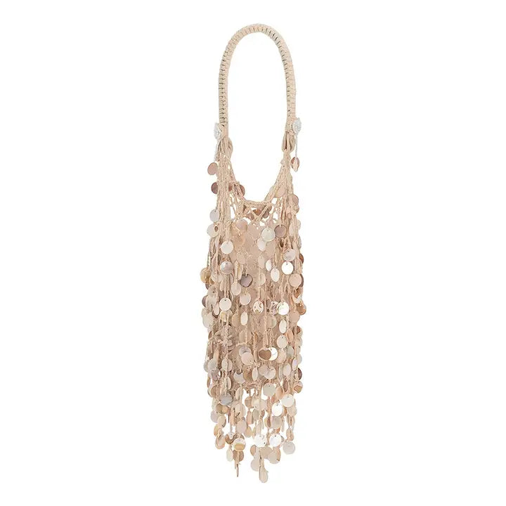 Skye Natural Small Shell Top Handle Bag