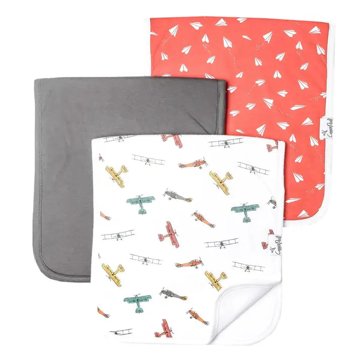 3 Pack Premium Burp Cloths - Ace