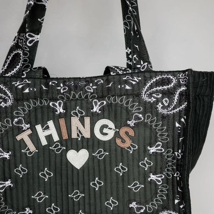 Things Bandana Print Tote Bag