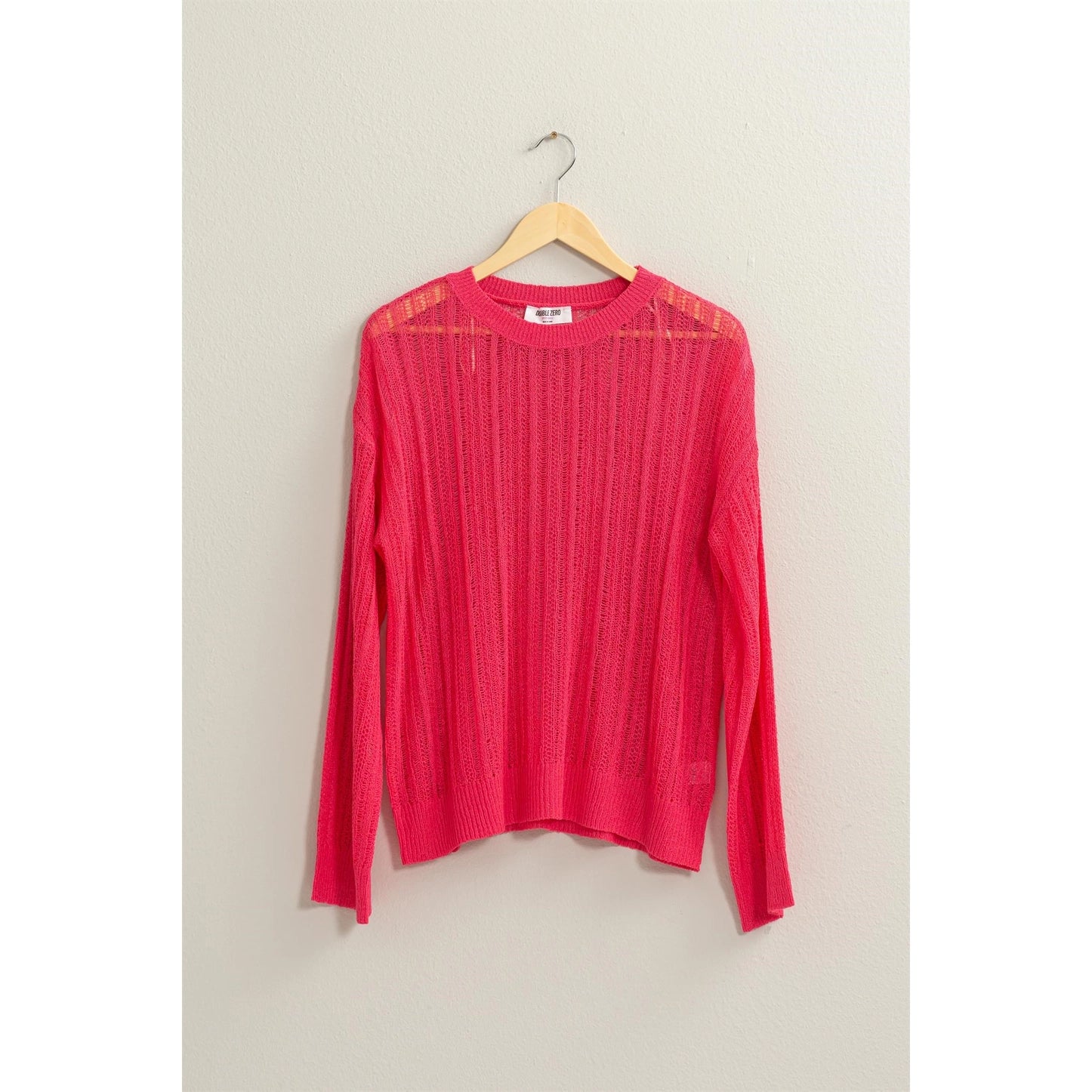 Raspberry Knit Sweater Top