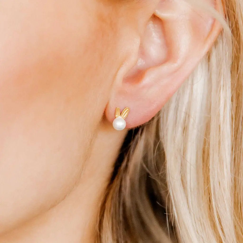 Screwback Stud Earrings - Heidi Pearl Bunny