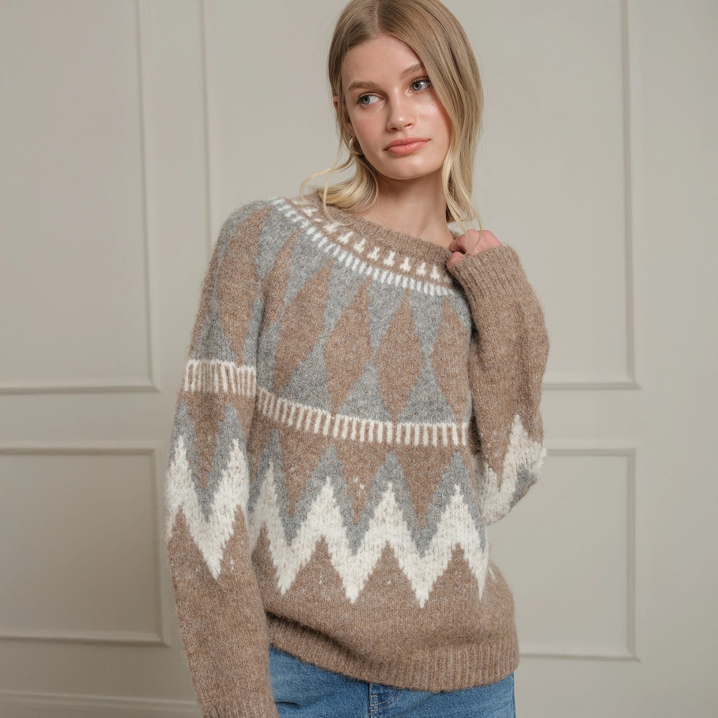 Alpine Diamond Jacquard Sweater