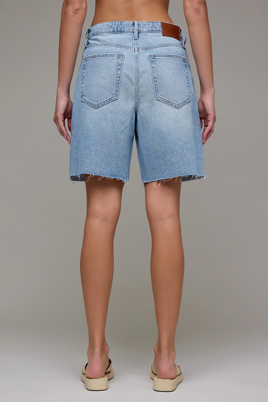 Medium Wash 8" Inseam Baggy Shorts